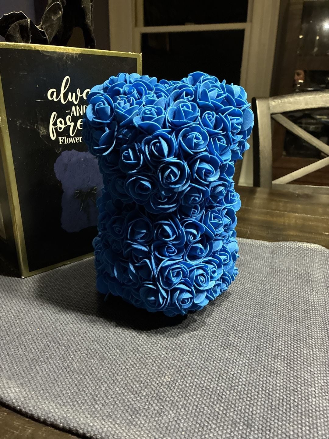 Always and Forever Artificial Rose Teddy Flower Bear