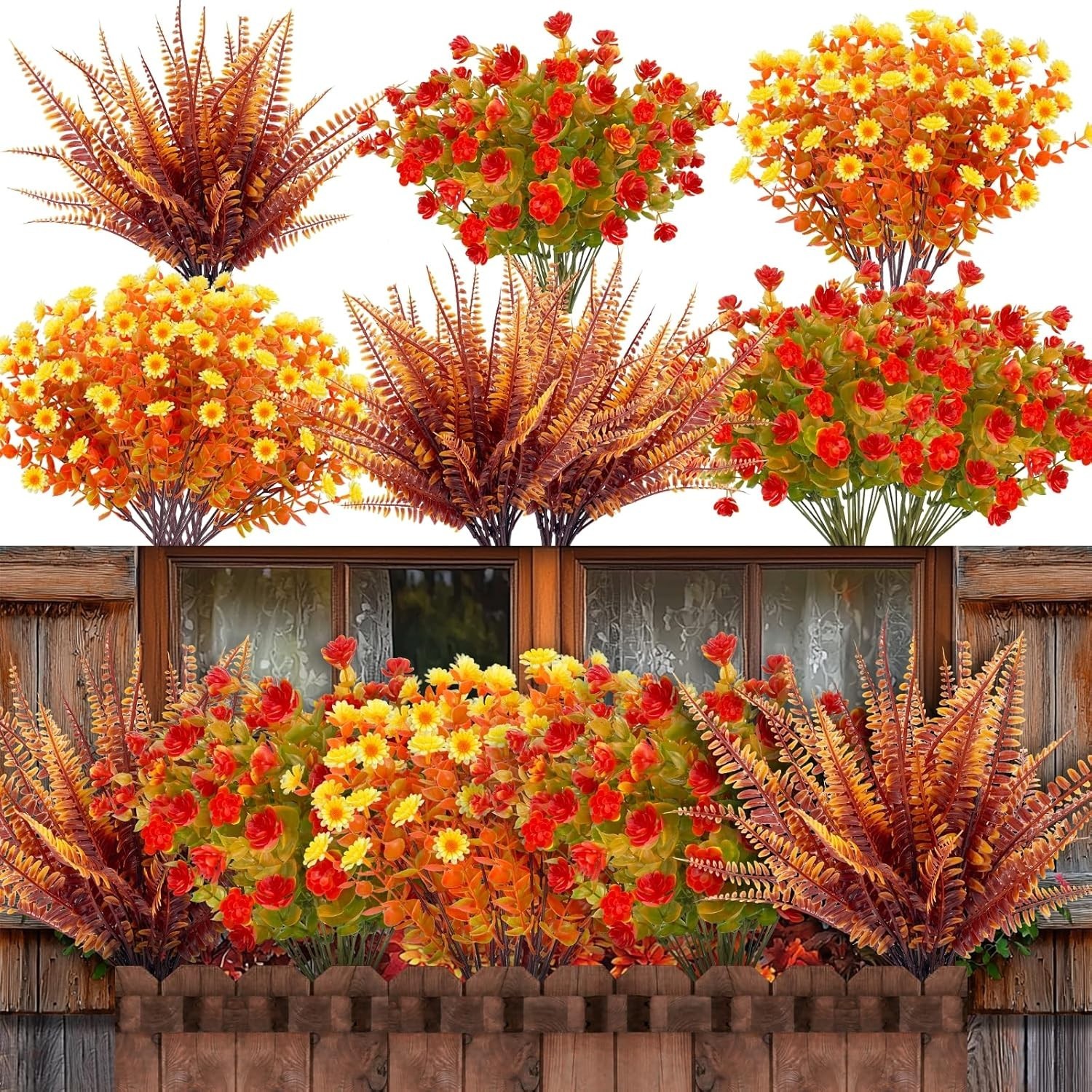 Realistic 20 Bundle Fall Floral Set – Perfect for Thanksgiving & Seasonal Decor