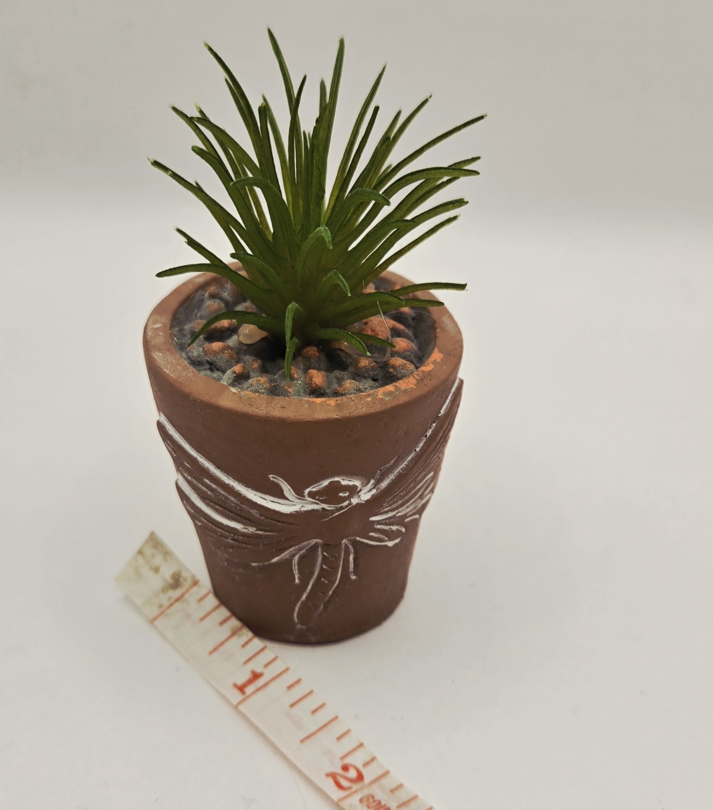 3 Inch 2 Pack Decorative Artificial Succulent – Dragonfly Pattern Terracotta