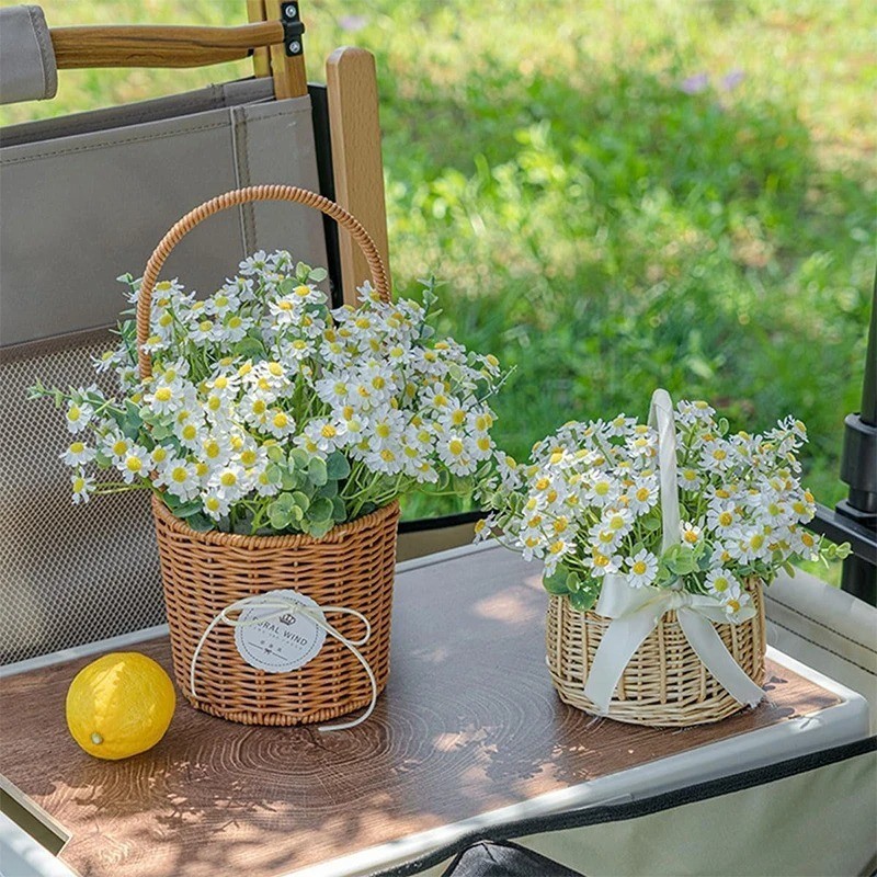10PCS Artificial White Daisy Flowers Silk Bouquet Wedding Party Home Table Decor