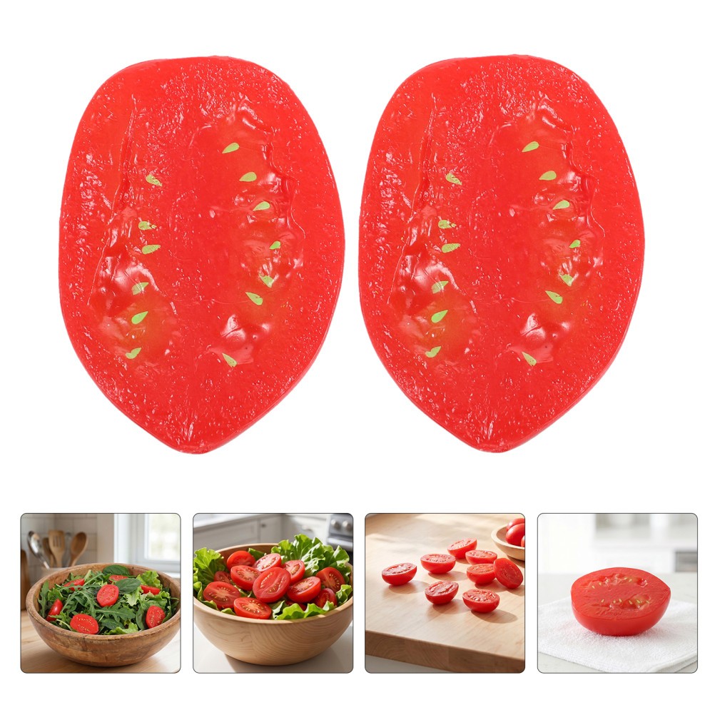 12Pcs Reusable Artificial Cherry Tomato Models Red PVC for Kitchen Display Decor