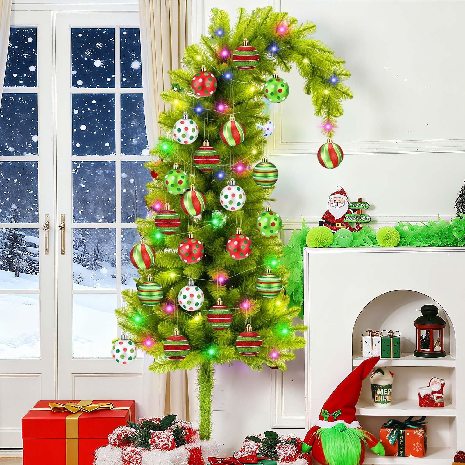 5ft Prelit Bendable Christmas Tree Lime Green 50 Lights