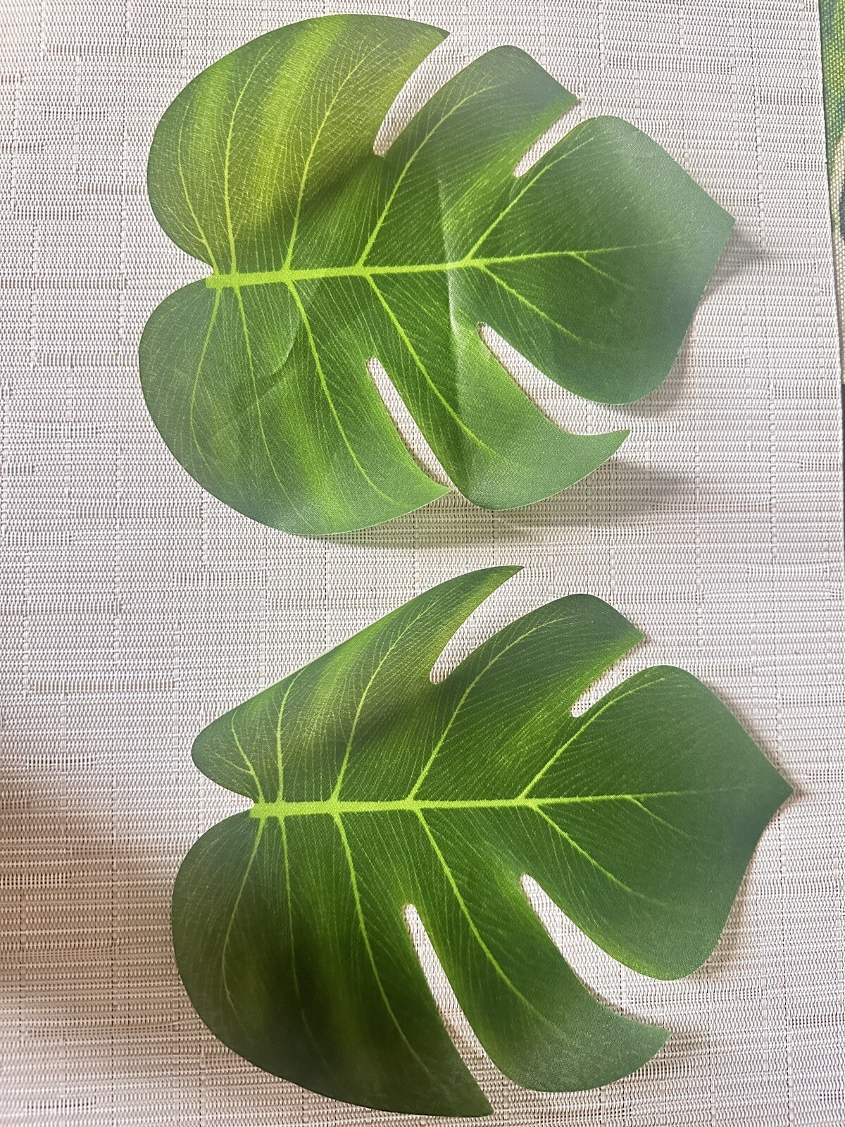 Tropical Palm Monstera Artificial Plant Leaves Party Chic Event Decor 4 Pieces