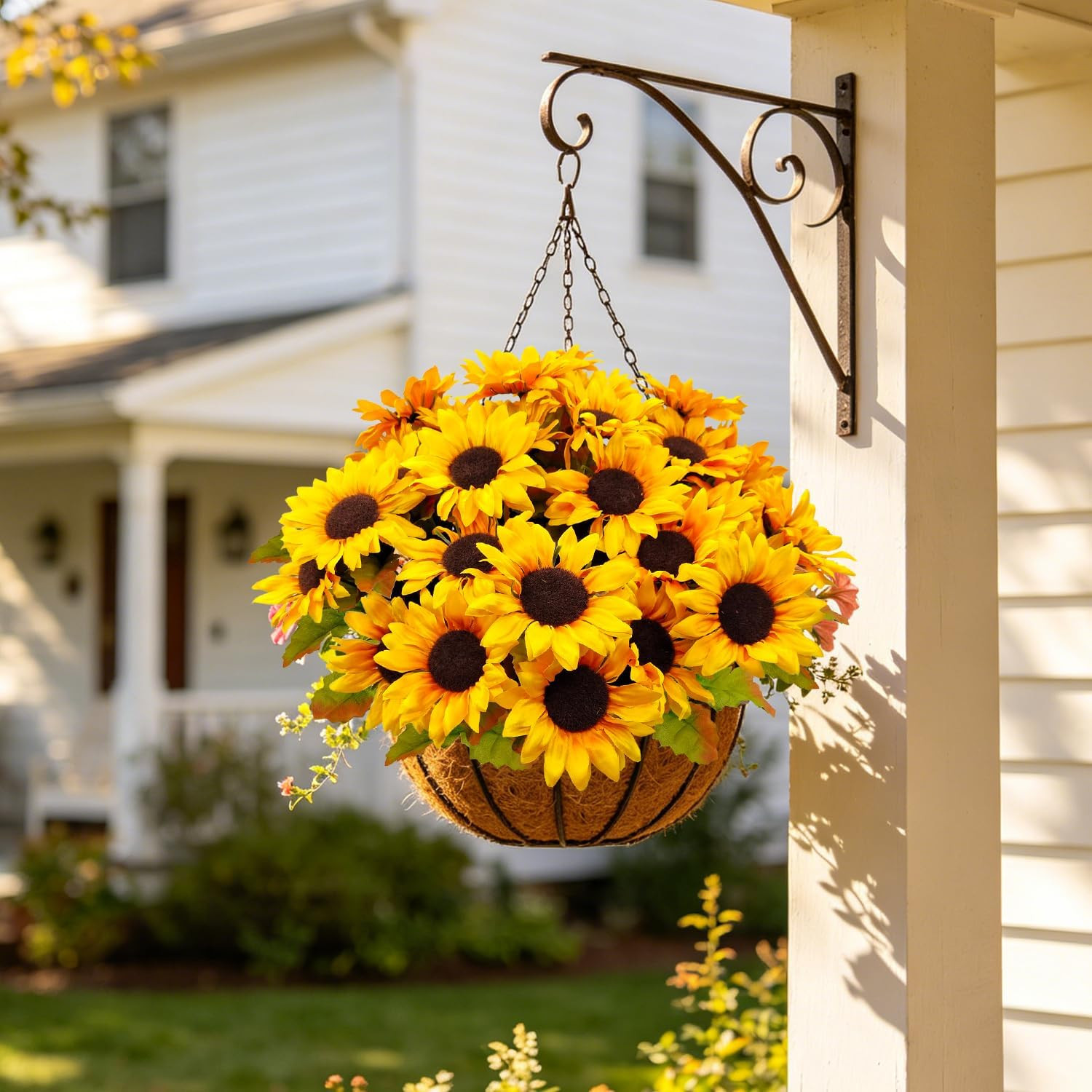 6 Bundles 30 Heads Sunflowers Artificial Flowers Fake Mums Faux Fall Flowers for
