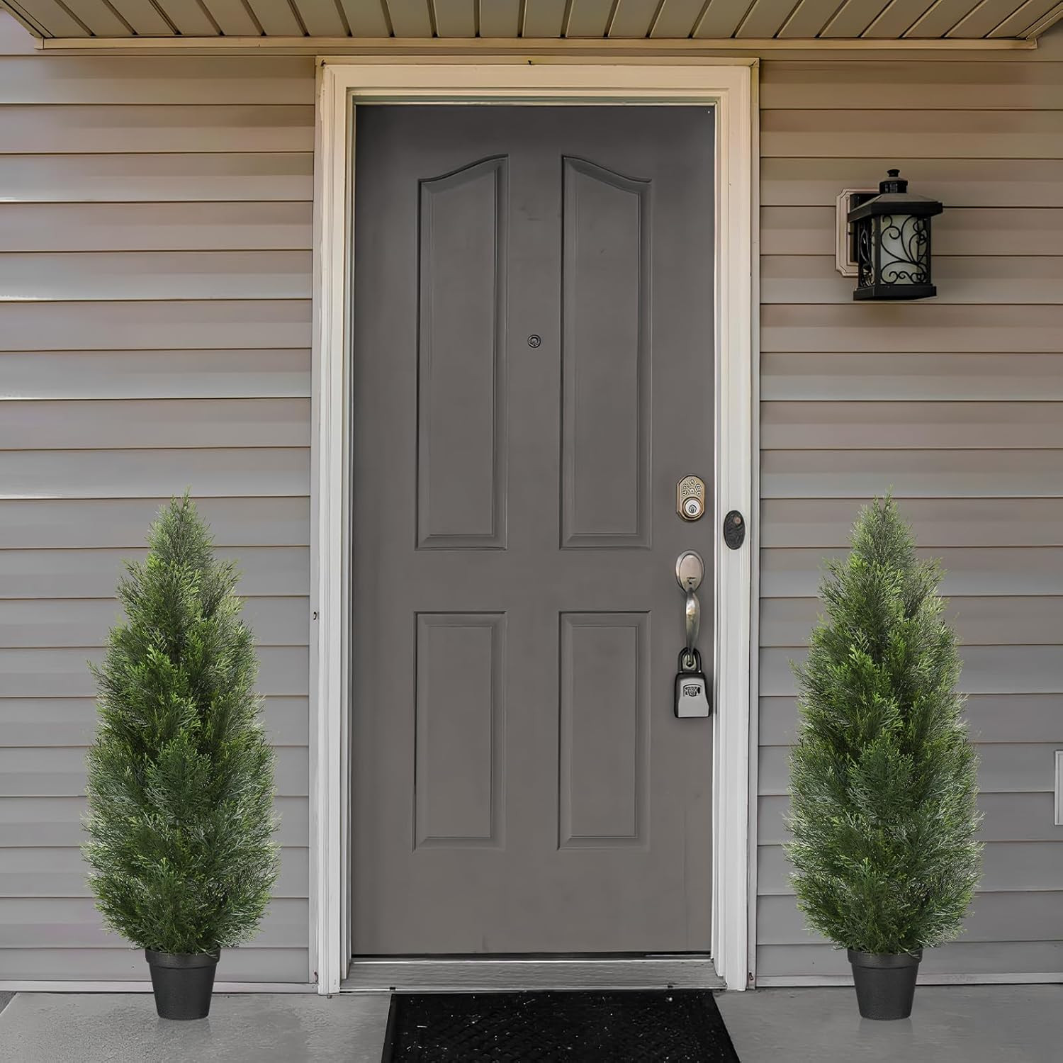 Set of 2 UV Resistant 3FT Artificial Cedar Trees for Outdoor Decor