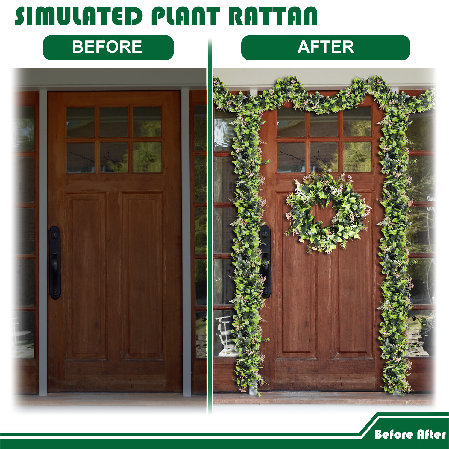 Artificial Vine Garland Plants Trailing Flowers Home Wedding Christmas Decor