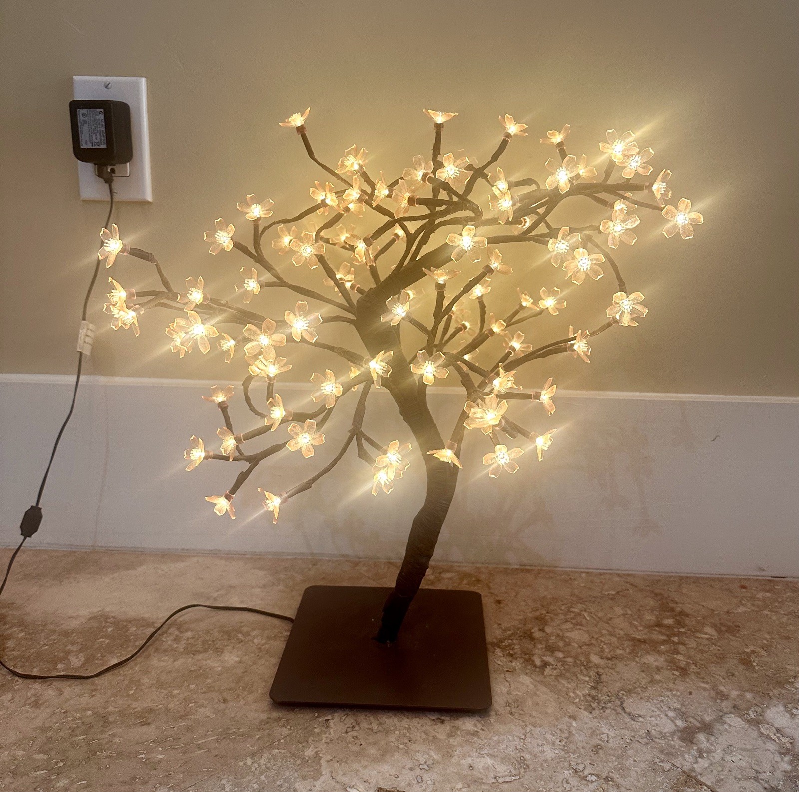 Cherry Blossom Bonsai Tree Light 18Tree Lamp with 48 LED Japanese Style