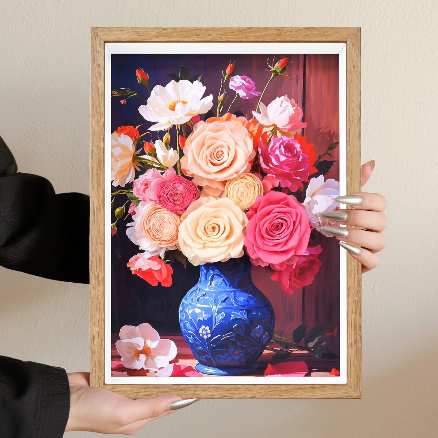 Colorful 3D Preserved Flower Art Frame – Unique Gift for Her, Home Decor