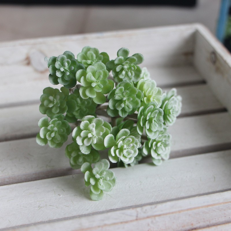 Artificial Succulents PVC Green Plant Fake Floral Garden Home Office Decor