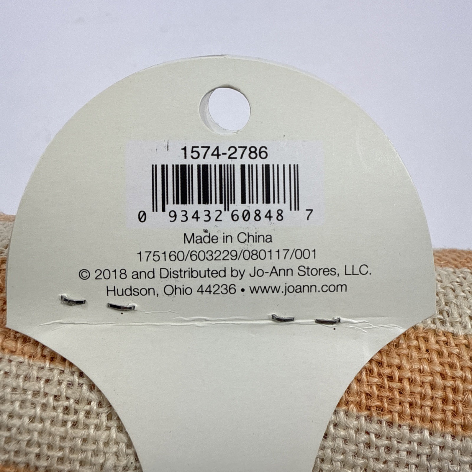 Fresh Picked Spring Orange & Tan Burlap Ribbon 15ft x 5 in NWT