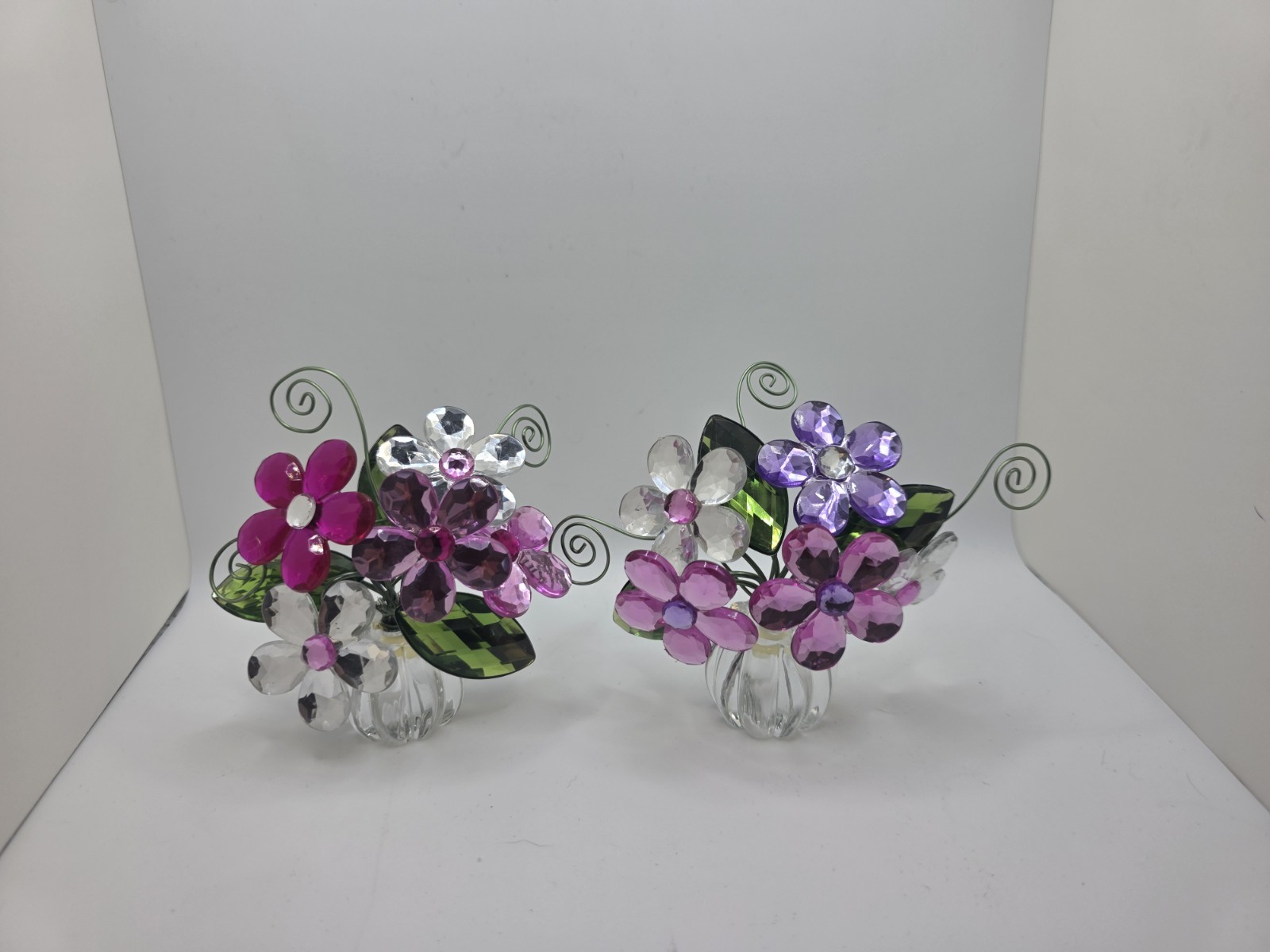 Ganz Crystal Expressions Jeweled Flower Pot Acrylic Figurine 4 Inches