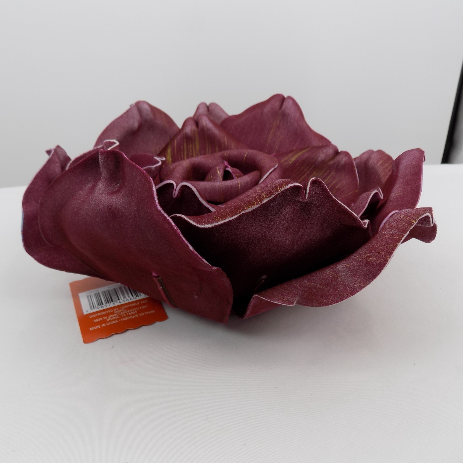 Ashland Blush Romance Burgundy Color Rose Flower Tabletop or Hanging Decor Foam