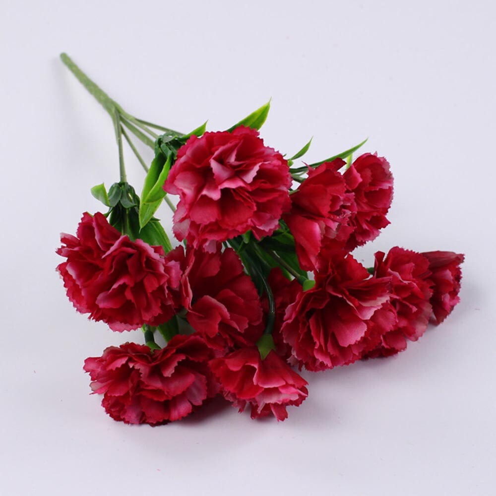 1PC Bright Artificial Carnation Fake Flower Bush Bouquet Home Wedding Decor