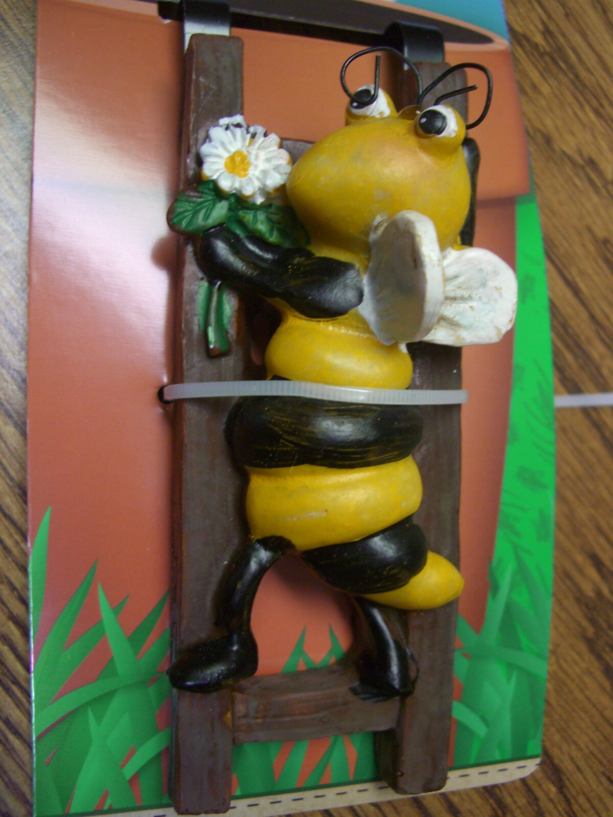 Bumble Bee Multi-color Ceramic Flower Pot Huggers/5.5″ Tall