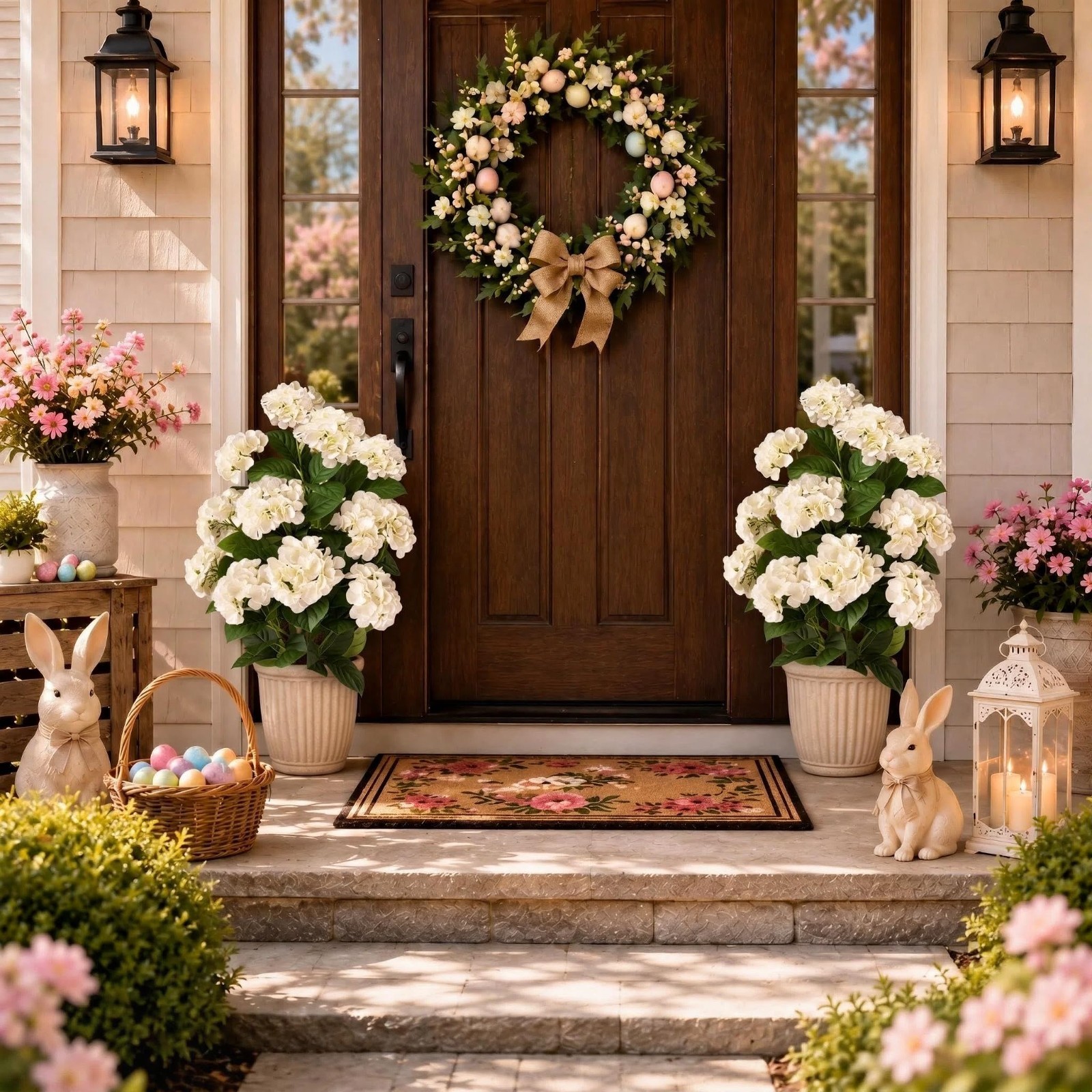 2 Pack Faux Hydrangea Trees – Realistic Artificial Flowers for Home, Wedding & O