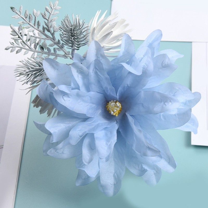 Elegant Silk Flower Arrangement Photography Window Curtain Decoration