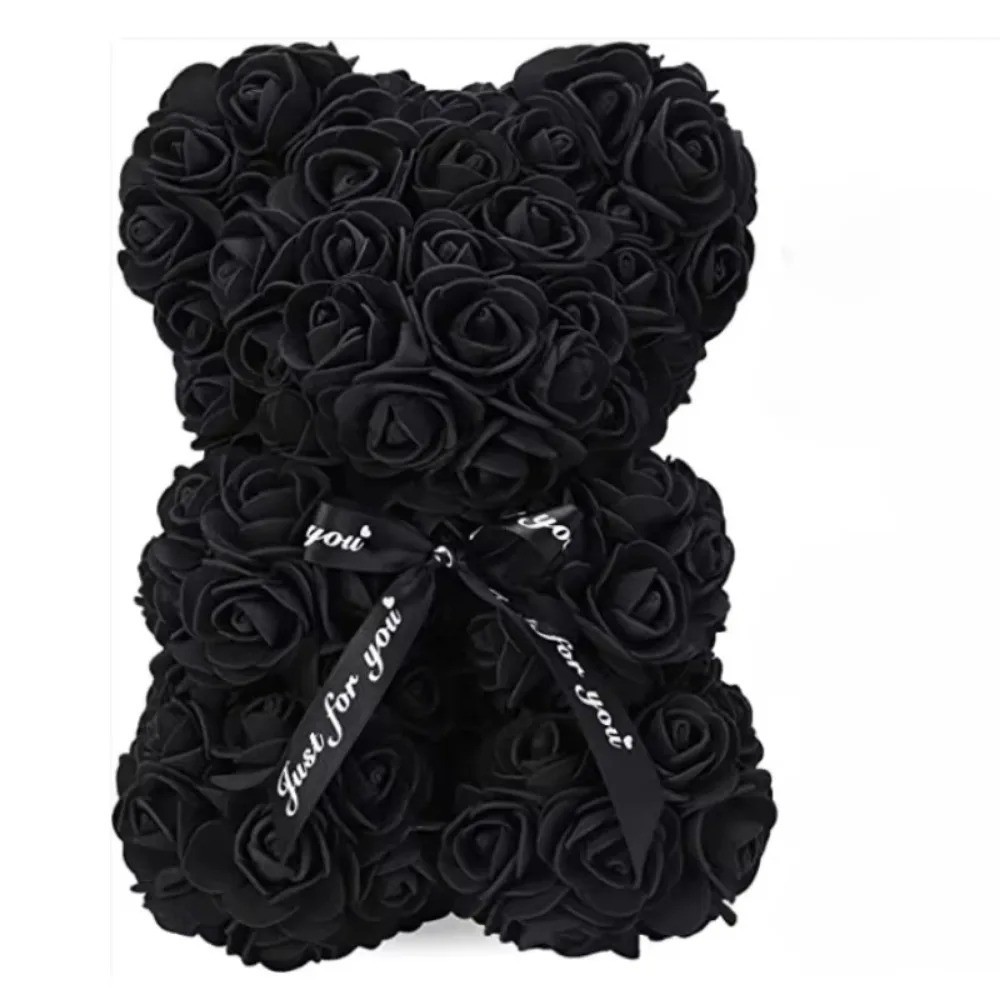 Artificial Rose Teddy Bear Eternal Flower Gift for Mom Mother’s Day Birthday Val