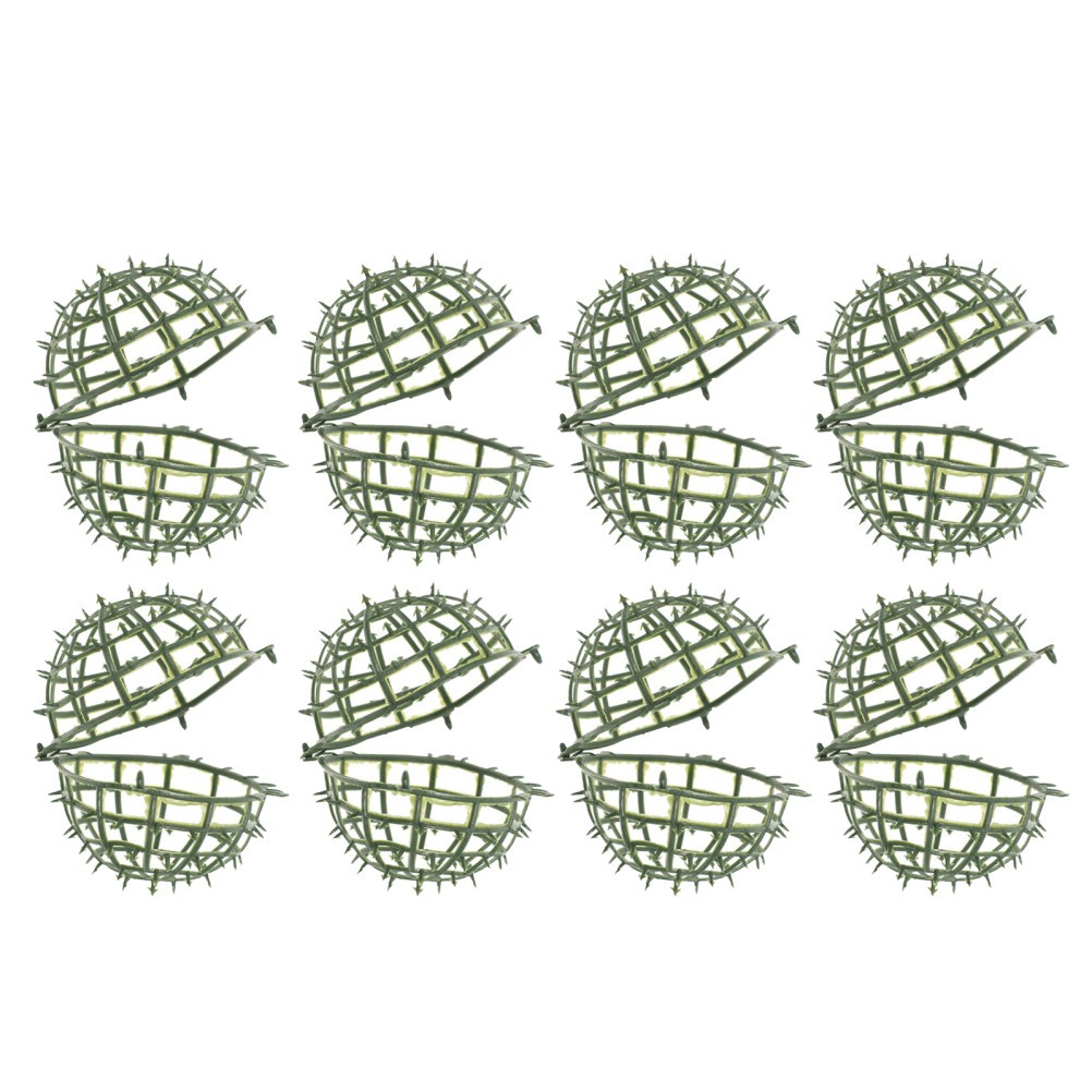 8Pcs Reusable Green Plastic Flower Display Rack Topiary Ball Frame for DIY Decor