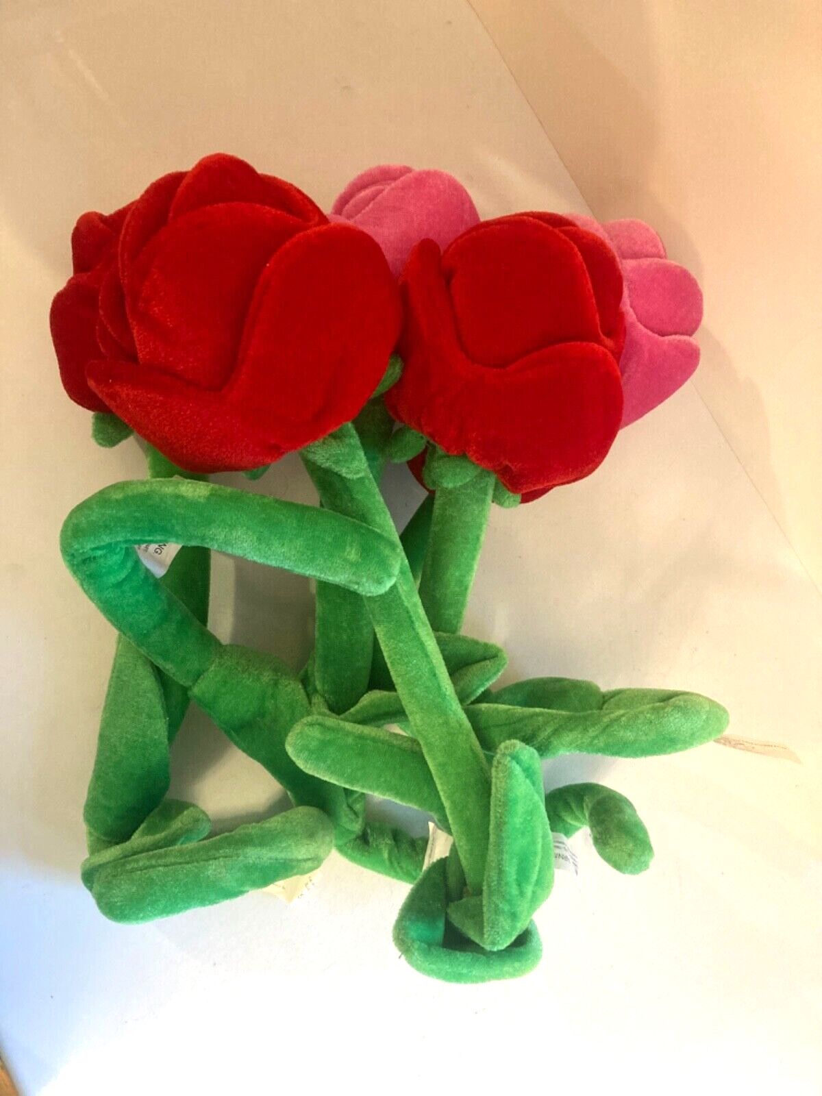 22″ Wired Bendable Long Stem Plush Fabric Rose Red Pink Gifts Pick One