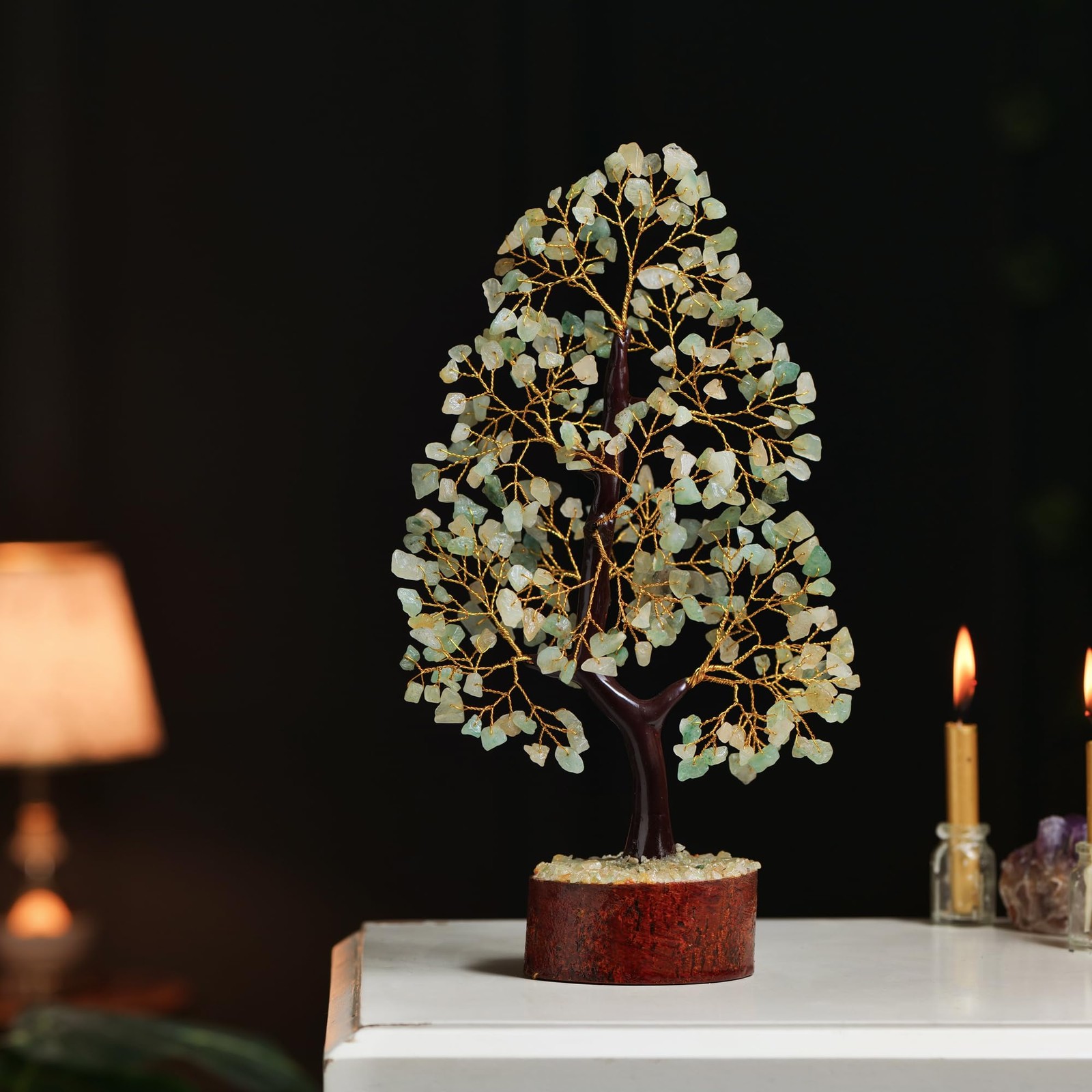 Green Jade Stone Money Tree | Tree of Life | Energy Healing Stones | Feng Shu…