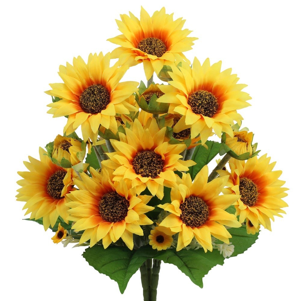 Silk Sunflower Bouquet 38cm 30cm 31cm for Wedding Home Decor Photography Props