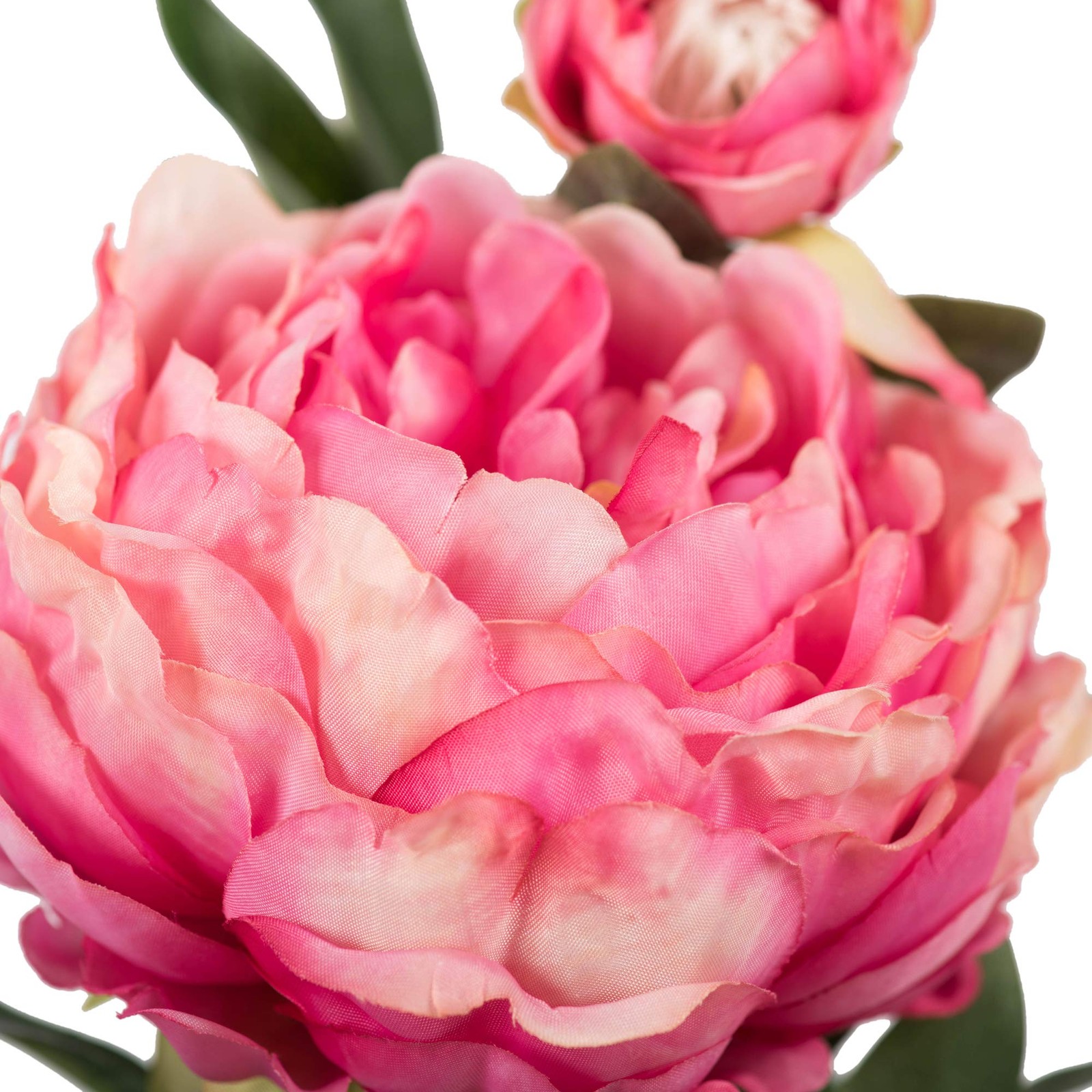 Vickerman 24″ Contemporary Plastic Artificial Peony Stem in Pink (Set of 3)