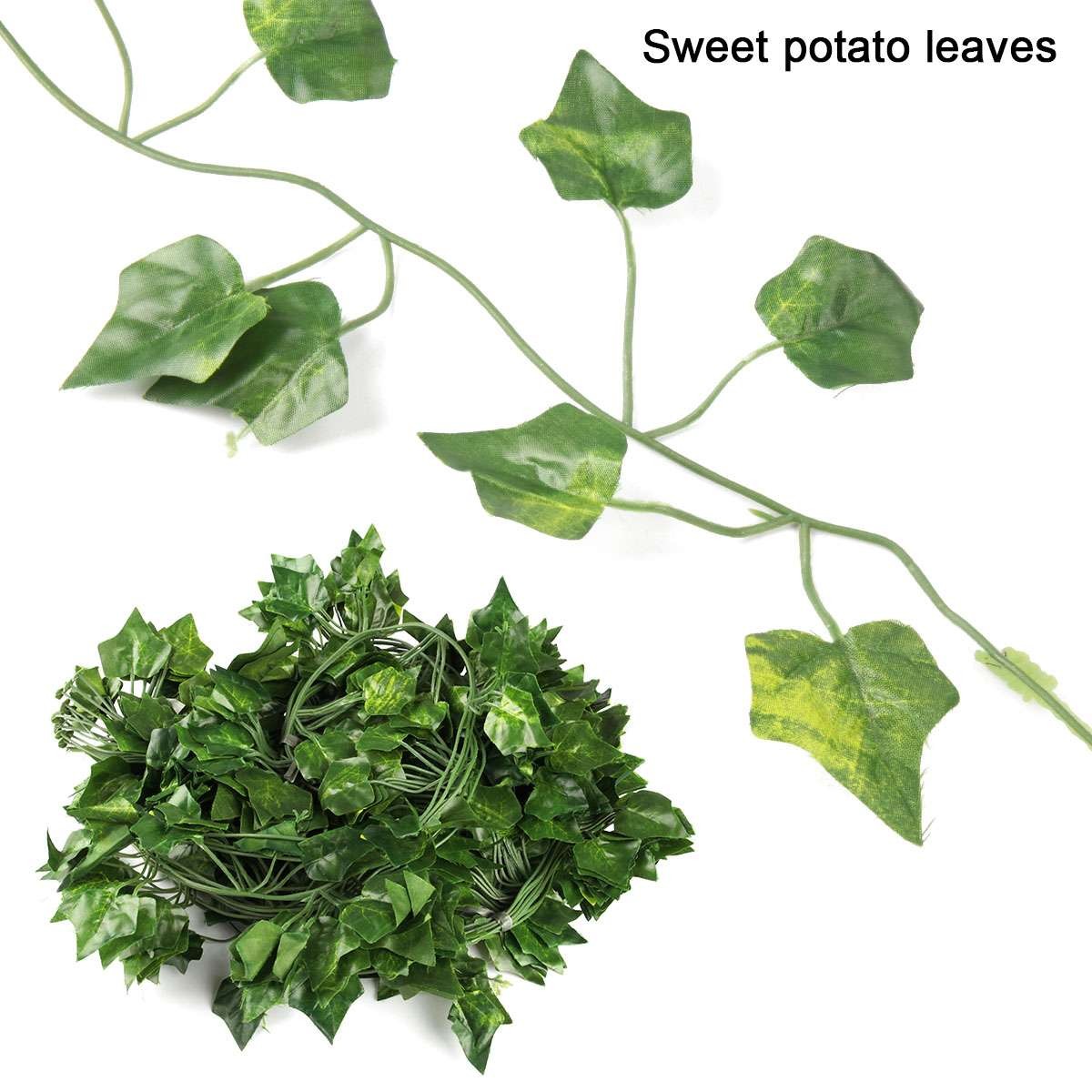 12Pcs Artificial Fake Flower Vine Hanging Garland Plant Ivy Home Decor Green US