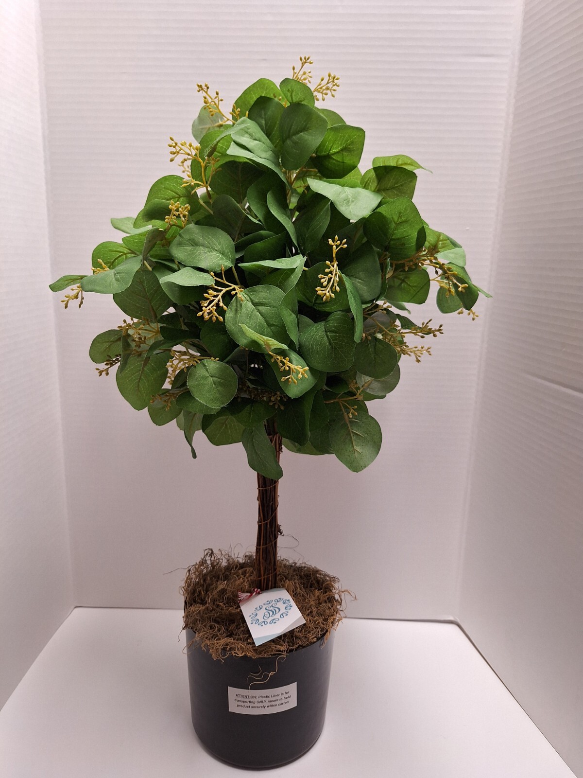 Beautiful Large Faux Topiary in Plastic Liner 27″ x 15″ Perfect for Year Round!