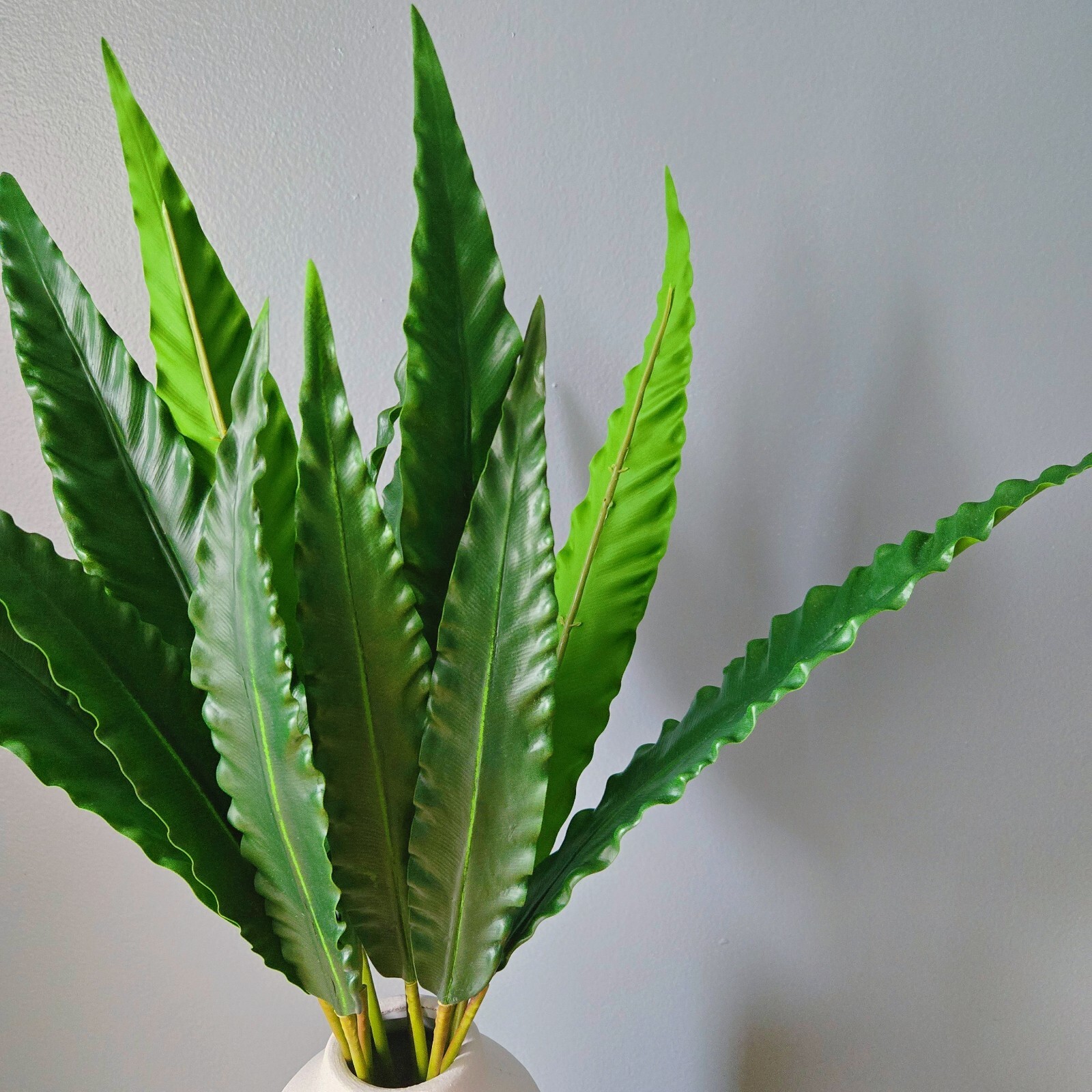 12-stems /29″ Artificial Bird’s Nest Fern Asplenium for Indoor and outdoor decor