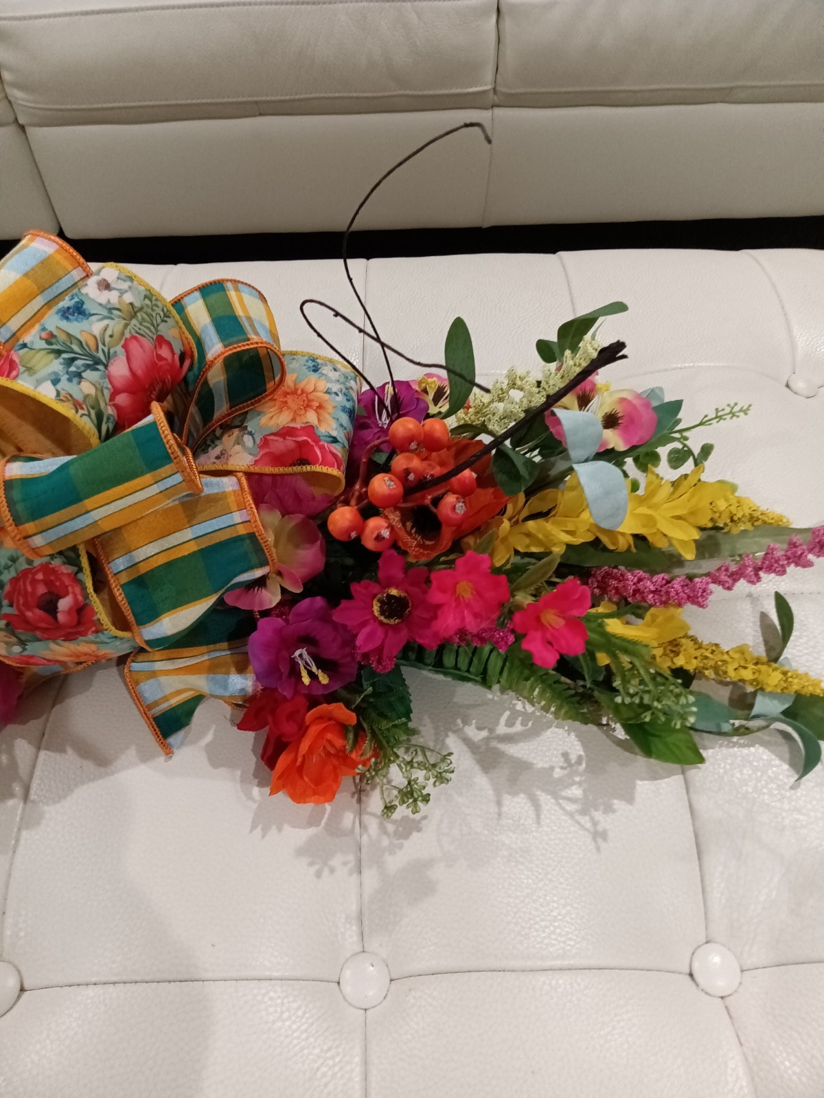 spring summer all occasion centerpiece floral swag decor piece multi colored