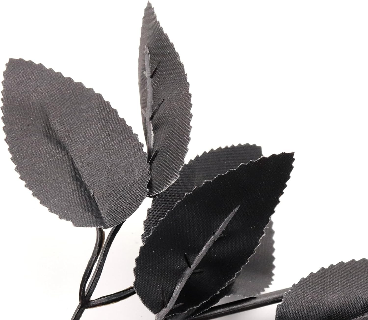 2 Packs 11Ft Artificial Black Rose Leaves Fake Vine for Home, Halloween, Rest…
