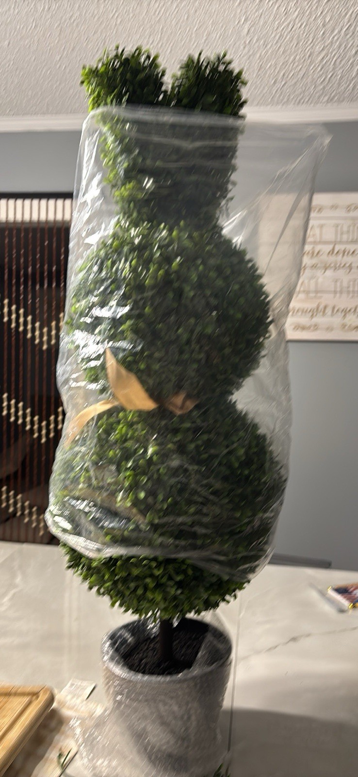 2 Pcs Artificial Bunny Topiary, 3 ft Bunny Shaped Topiary Trees, Faux Boxwood