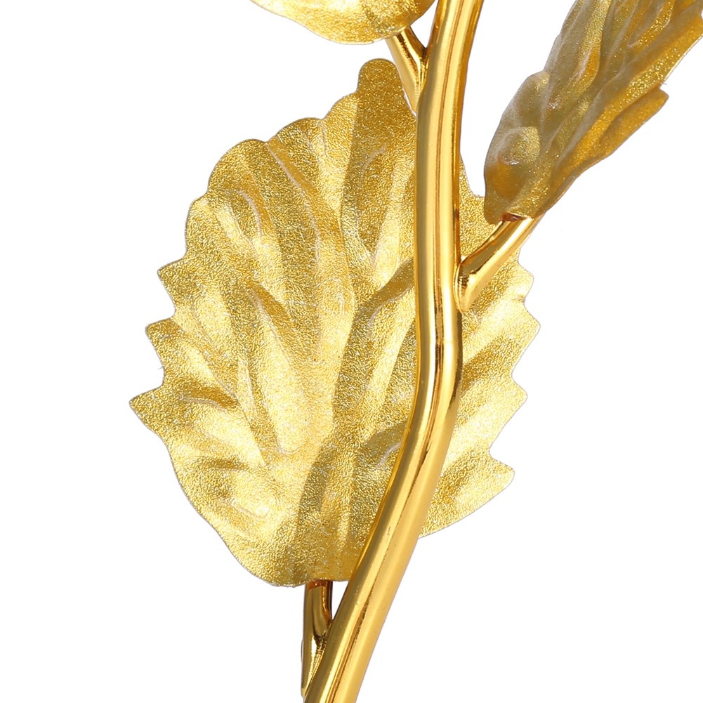 (Golden)24K Gold Foil Flower Artificial Rose Valentine Day Romantic Gift