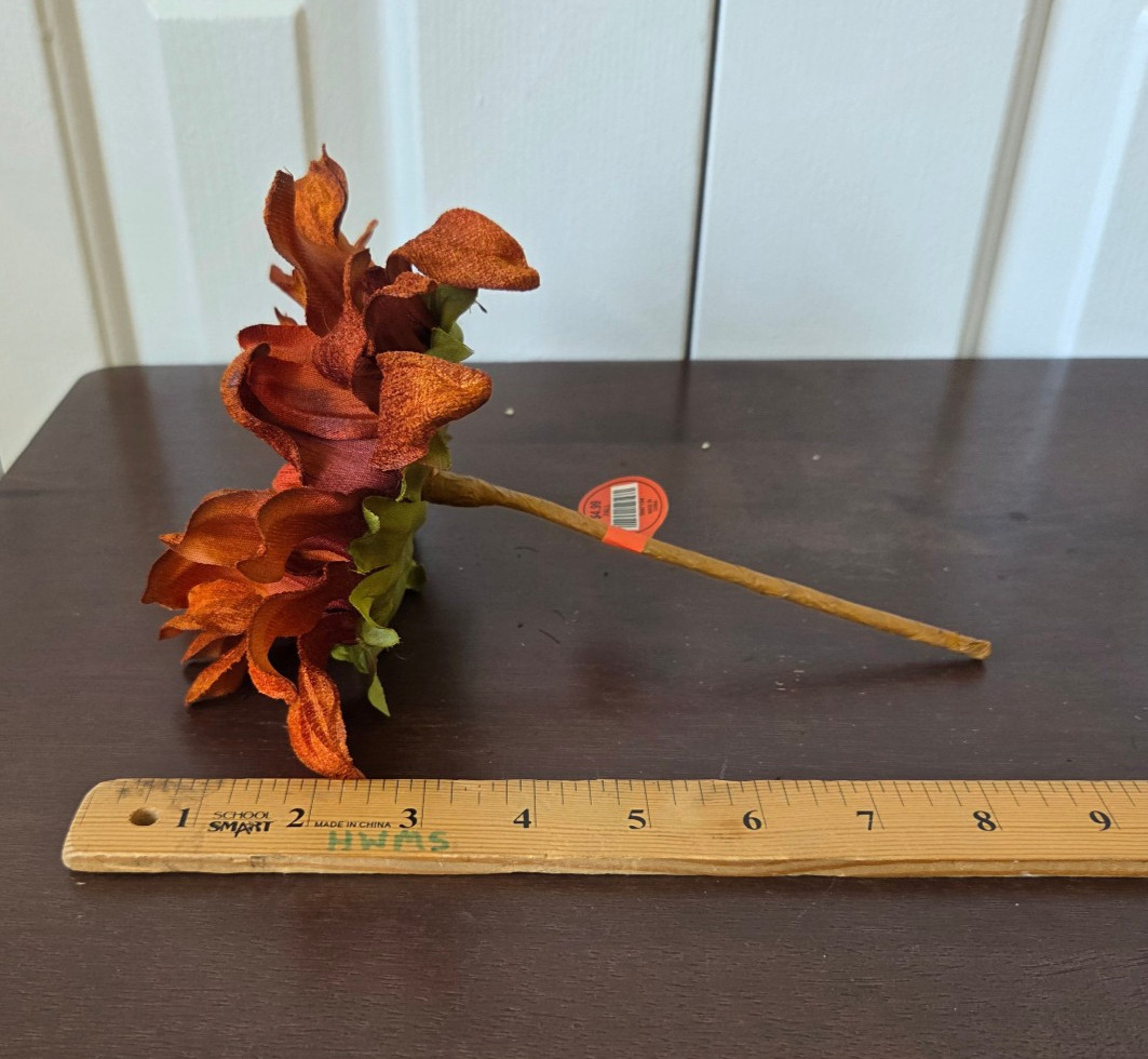 Hobby Lobby Sunflower Stem Pick Autumn Fall Rust Orange