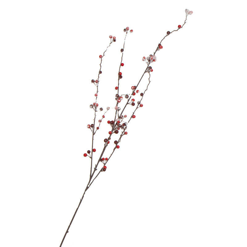Factory Direct Craft Frosted Burgundy Artificial Berry Spray