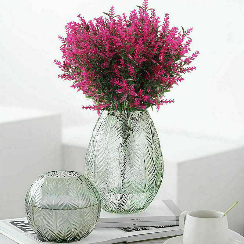 Artificial Flowers Plastic Fake Plants UV Resistant Home In&Outdoor Garden Decor