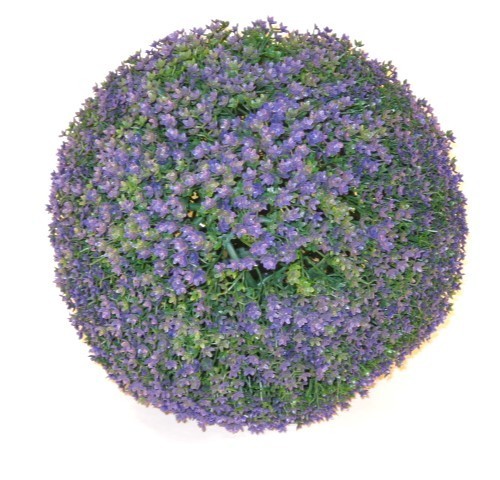 GARDEN SPHERES Set of 2 Wicker Park 12-Inch Lavender Flowers Hanging or Staked