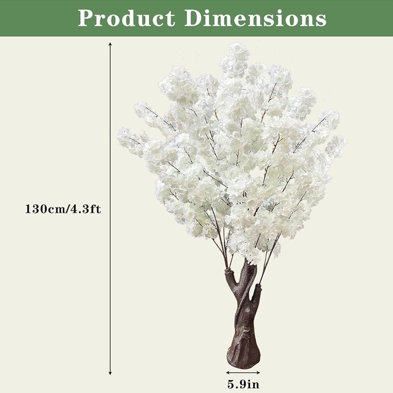 Artificial Cherry Blossom Tree Faux Flower Decoration Home Wedding Events New