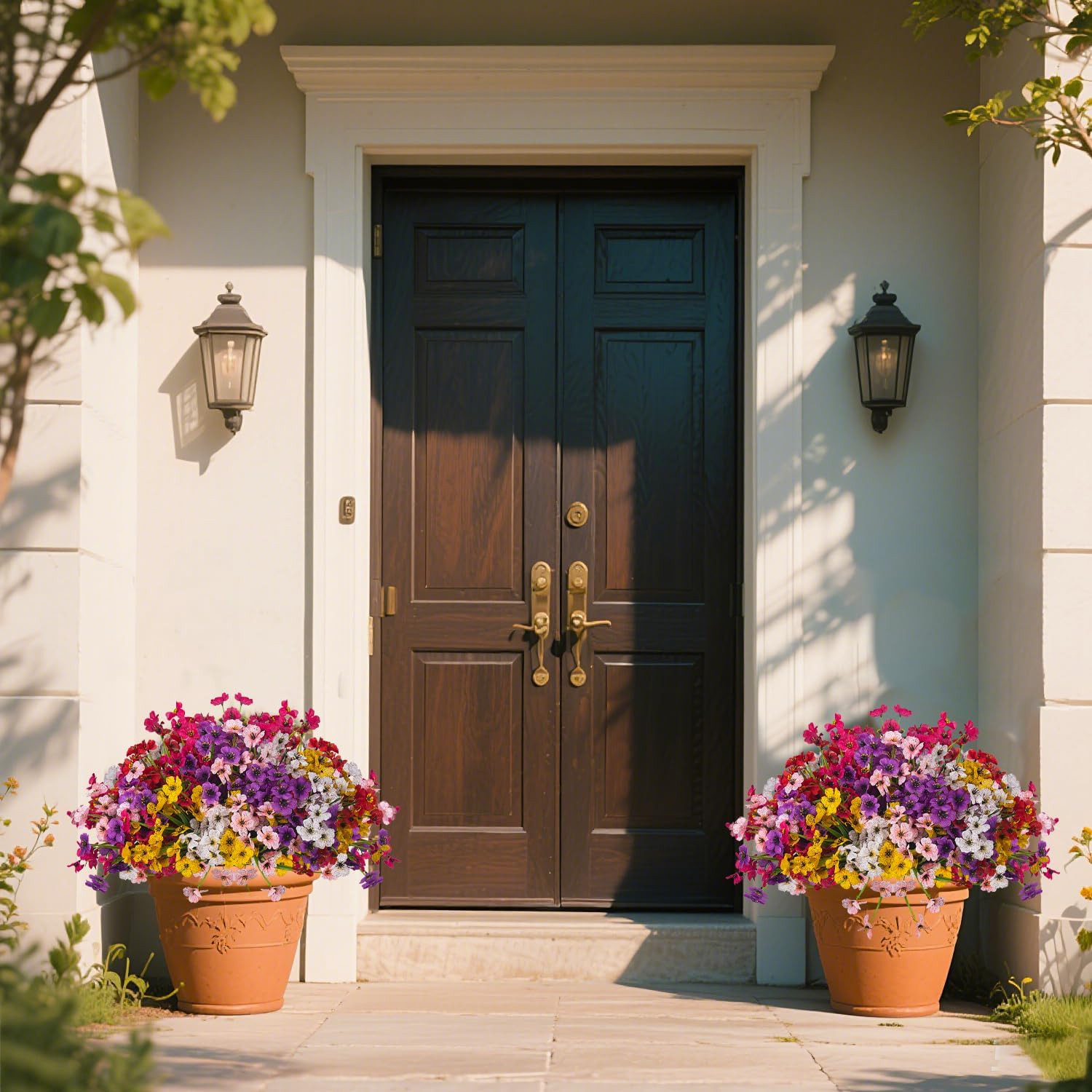 24 UV-Resistant Artificial Flowers for Indoor & Outdoor Decor – Weatherproof!