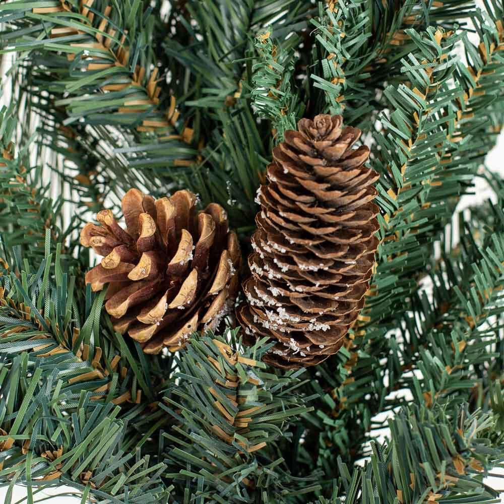 Set of 2 Snowy Artificial Mixed Pine 29″ Sprays with Pinecone Accents