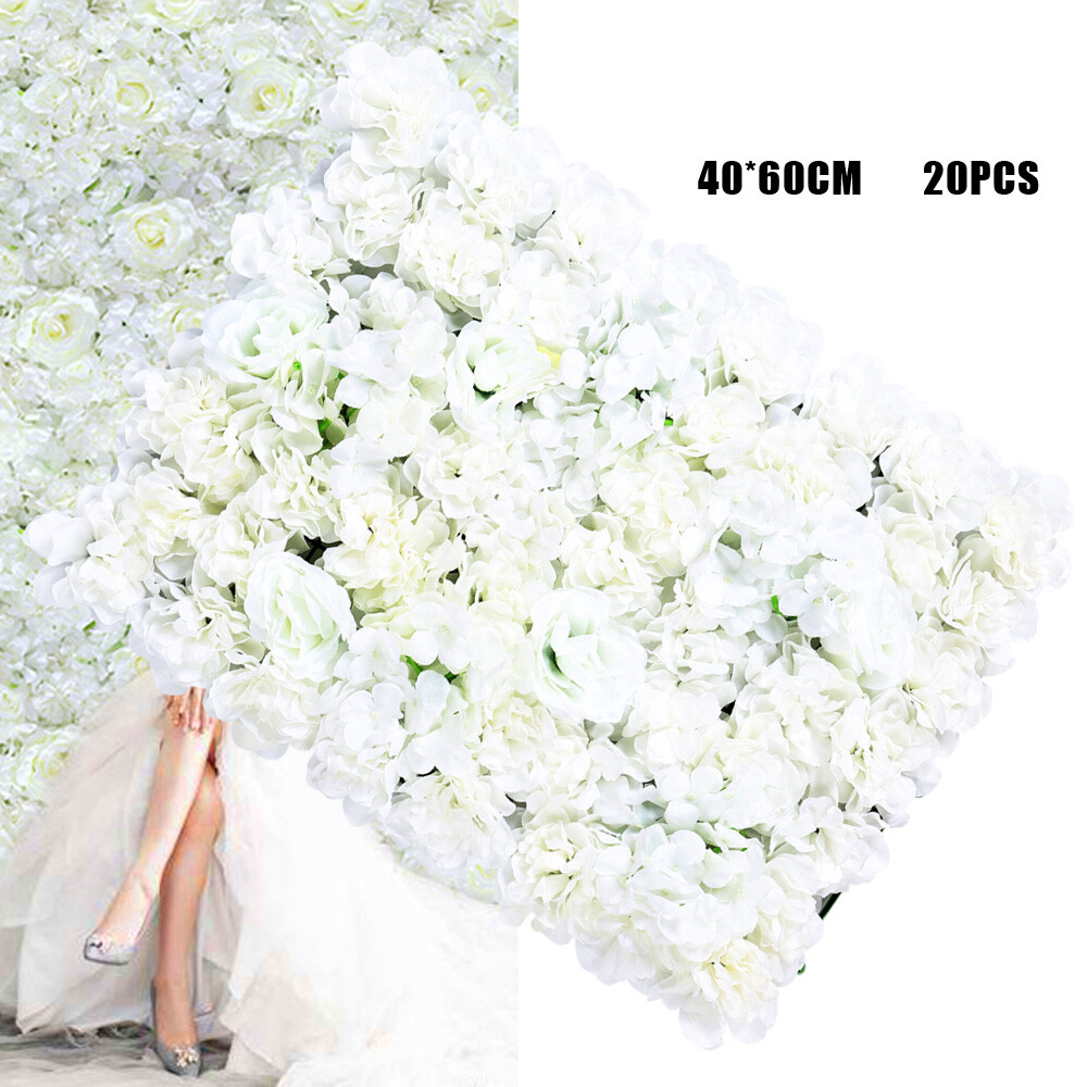 20 PCS Decorative Flower Wall Panels – 40x60cm, Perfect for Weddings & Backdrops
