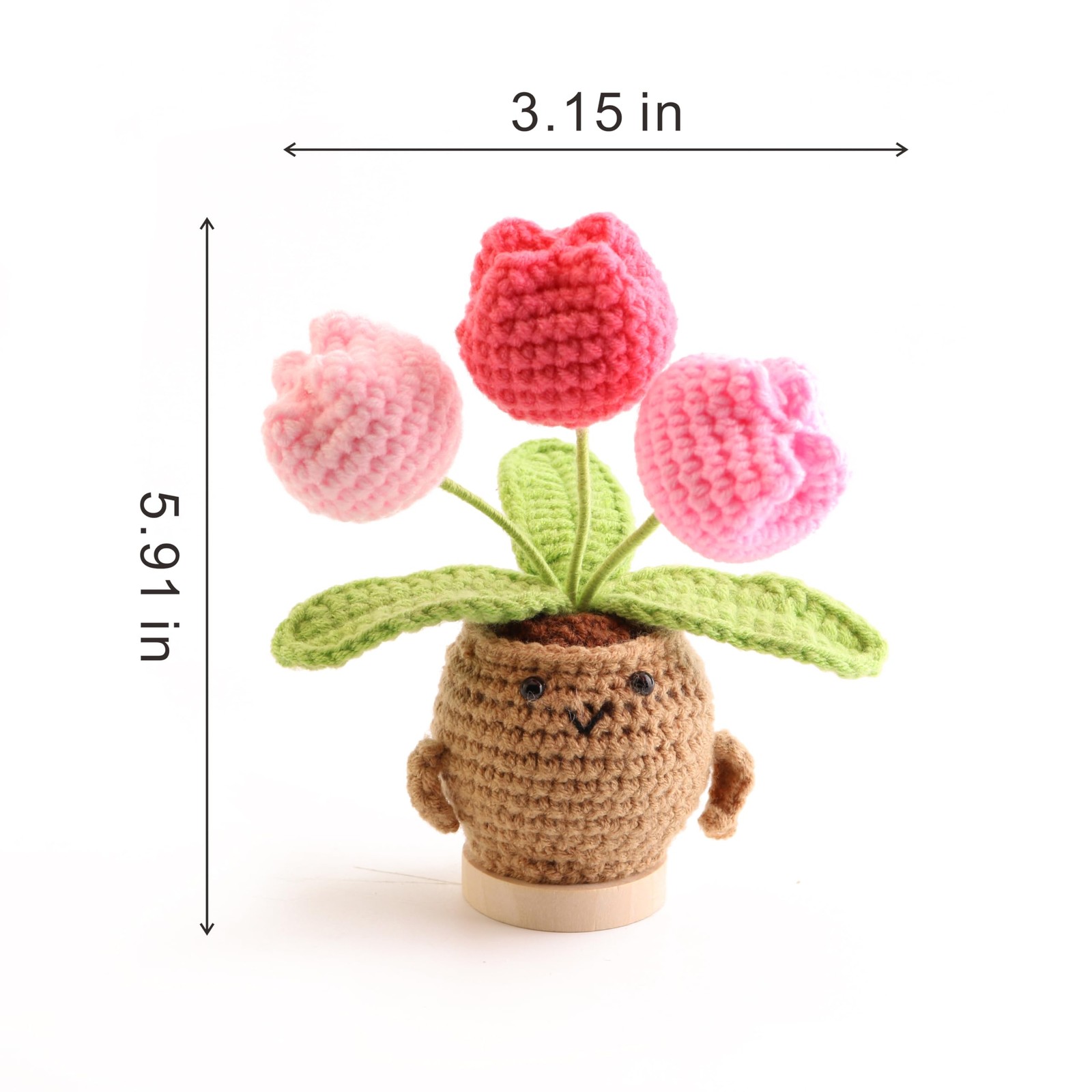 Hand-Woven Mini Tulip Potted Plants, Desktop Ornaments, Timeless Home Office …