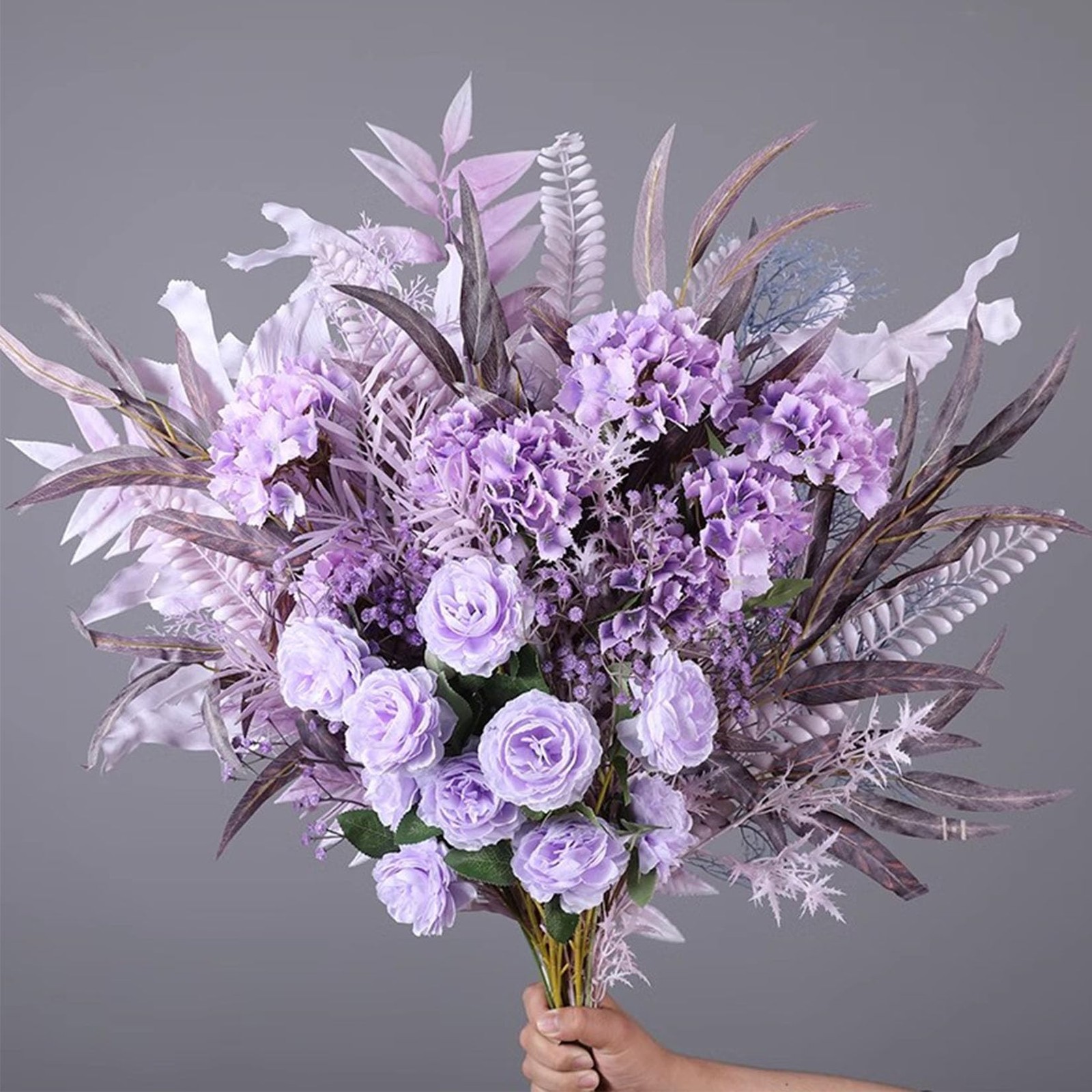 Silk Hydrangea Heads 36 Pcs Artificial Flowers Heads and 3 Dozens Stems Fake …