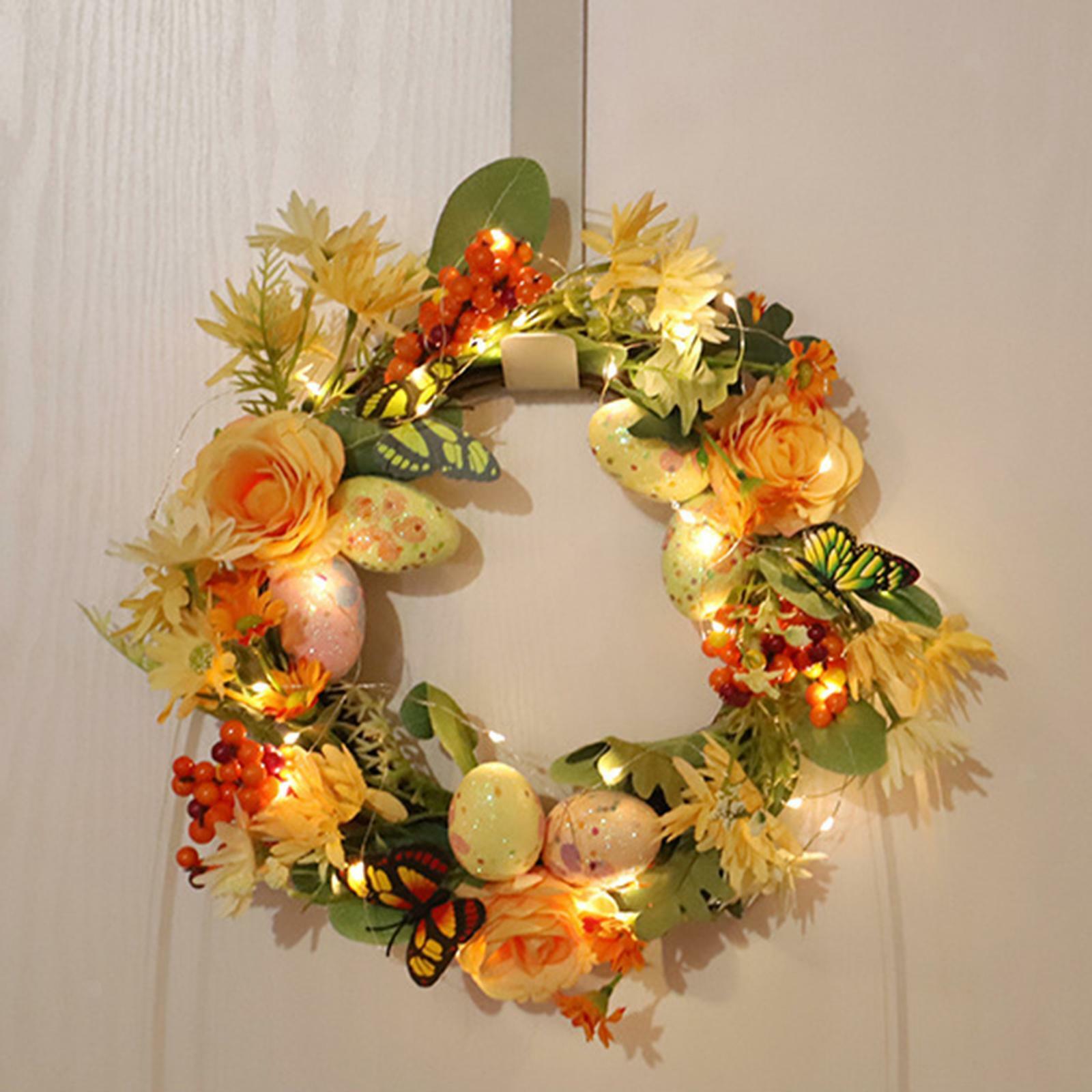 Hanging Easter Wreath Birds Eggs Wreath Gifts for Front Fall