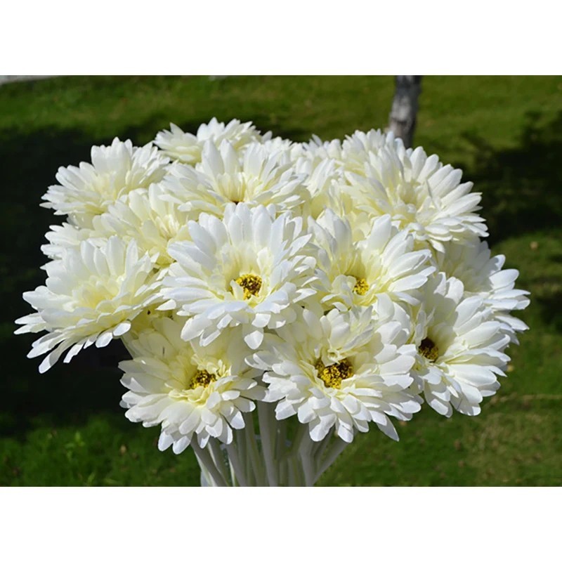 New 2/5pcs Artificial Flower 10cm Silk Daisy Coreopsis Gerbera Fake Flower Decor