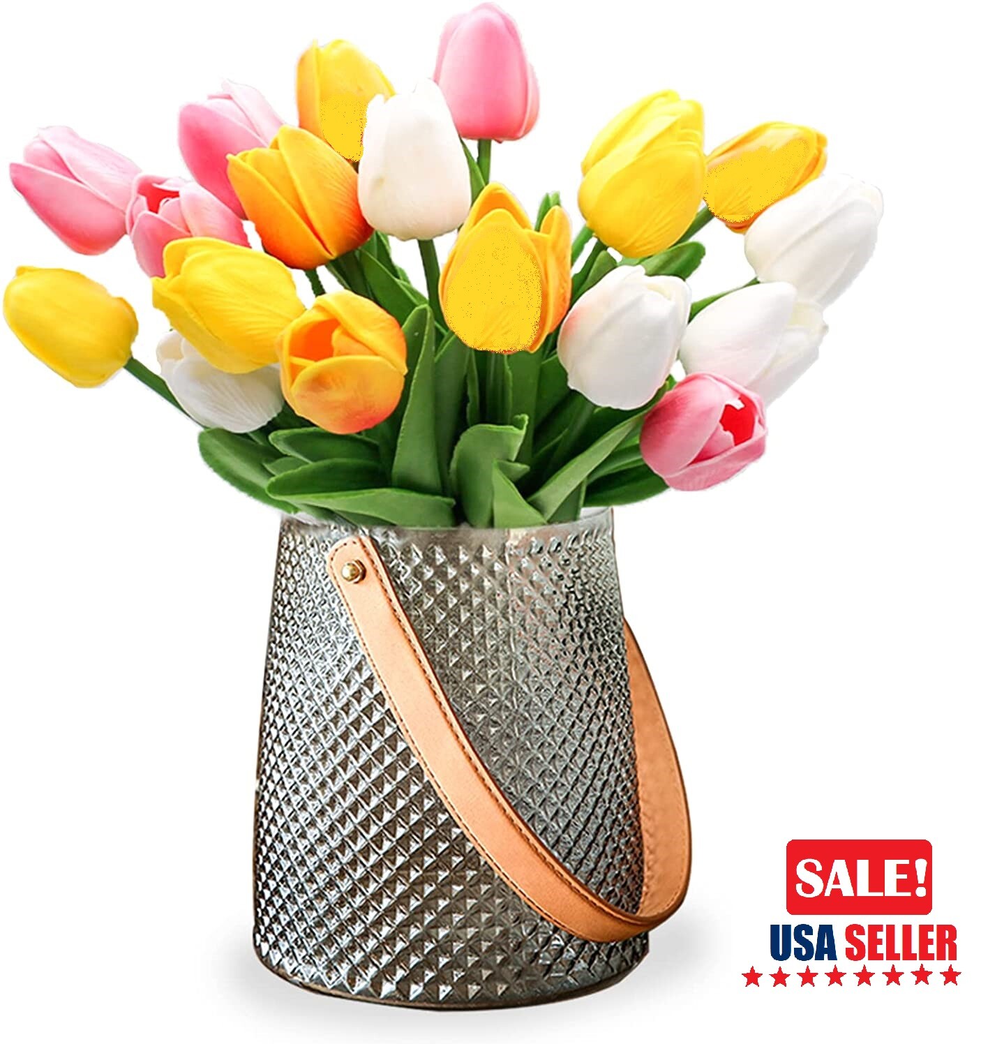 30× Artificial Lifelike Tulip Flowers Bouquet for Wedding Party Home Decor USA