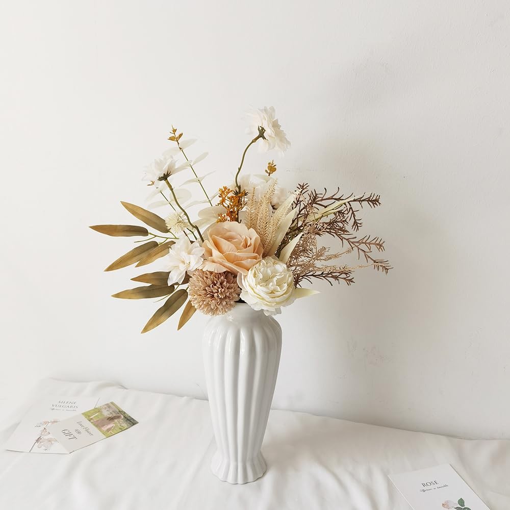 Fall Artificial Fake Flowers Plants Silk Flower Table Arrangements Wedding Bo…