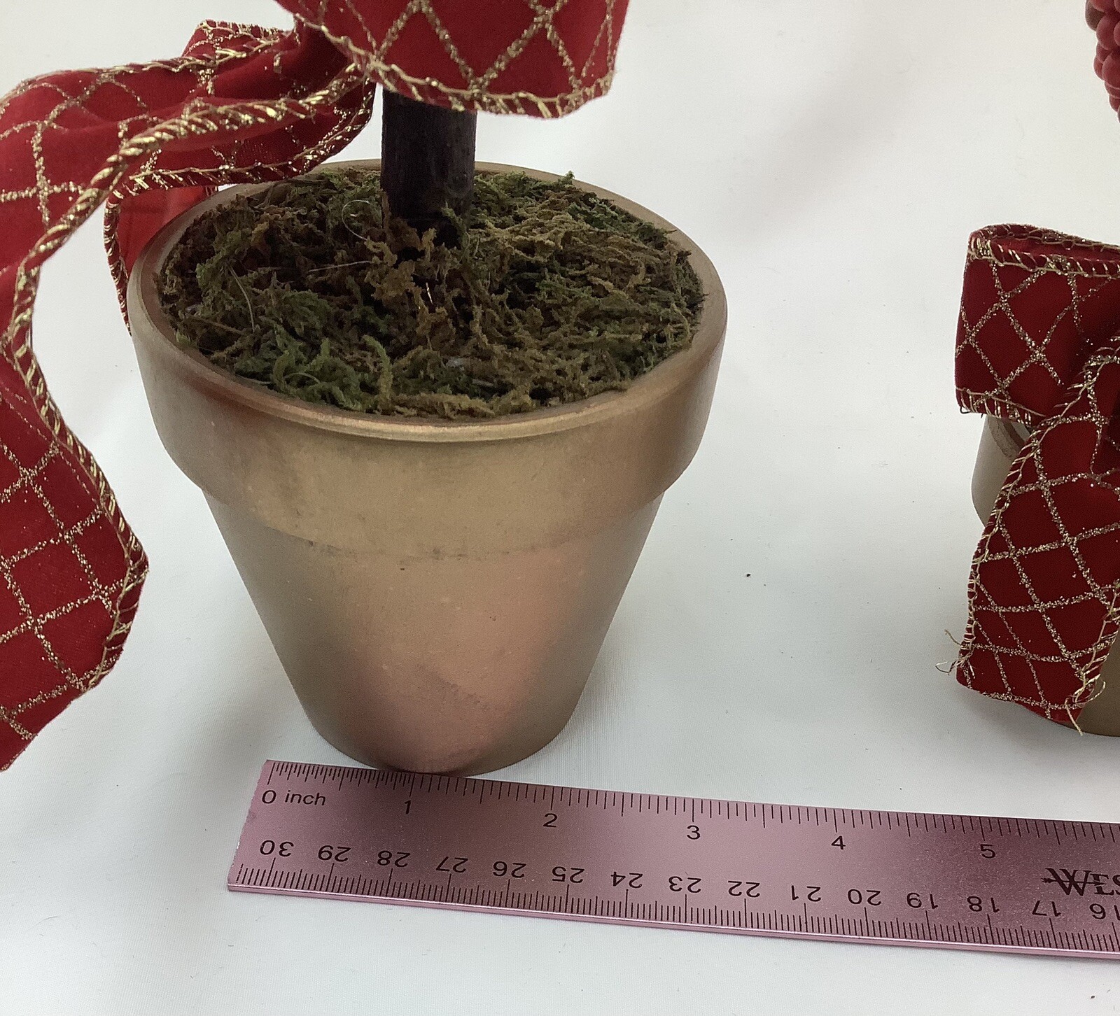 Berry Topiary Set Ceramic Plant Pot Faux Multicolor Berries 230822/BA2