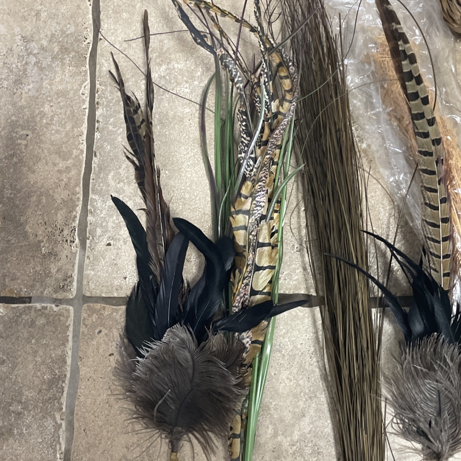 Artificial Silk Faux Flower Stems Bundle 8 Pieces Brown Animal Snake Skin Prints