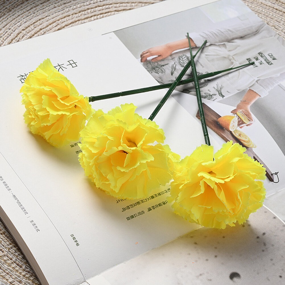 50Pcs Marigold Artificial Flower for Diwali Home Decor DIY Wreath Garland Craft